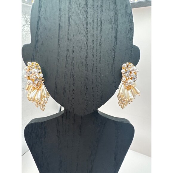 2/$24 Glam Streetwear Shiny Geometric Imitation Pearl & Rhinestone Dangle Drop - Picture 7 of 10